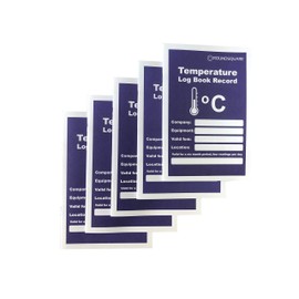 5-Pack Temperature Log Record Books 6 Monthis Records - Monitor Fridge Freezer Cooking Baking Temperature Food Safety and Hygien