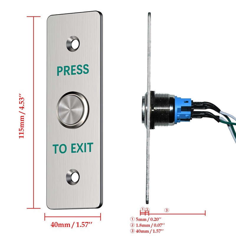 YUHANUS Push to Exit Button for Door Access Control Waterproof