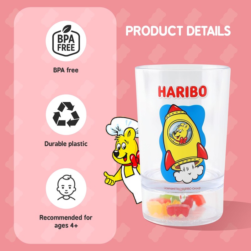 DO'HOME HARIBO Goldbear Cup - Funny Cup with Goldbear Charms