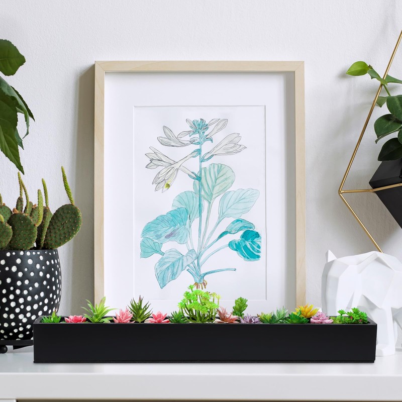 FillTouch Long Rectangular Planter Box Window Sill Planter Box Metal
