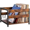 Y&M Vinyl Record Storage Crate, Wooden Storage Box, Classic Cube