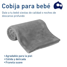Bluelander 1 Cobija para Bebé de Franela, Frazada Cómoda, Calientita, Cálida, Manta de 100% Poliéster Ultrasuave, Tamaño 117 x 83 cm, Calidad Premium (Oxford/Liso, 117x83 cm)