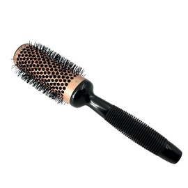 Phillips Brush Luxe Vented Thermal Round 2 Brush - 2.5 inch Diameter Vented Barrel Brush with Heat Retaining Aluminum Core, Sleek Copper & Black Colorway