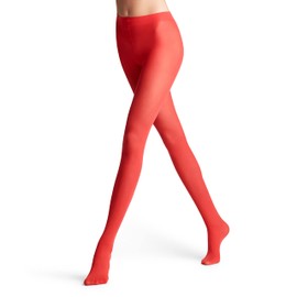 FALKE Women's Matt Deluxe 30 DEN W TI Sheer Plain 1 Pair Tights, Red (Scarlet 8228), L
