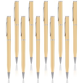 BBTO 10 Pieces Small Ballpoint Pens Mini Pens Bulk Metal Tiny Short Pocket Thin Gel Ink Purse Clip Writing Tool for Pockets Notebook Notepad Nurses Wallet Office