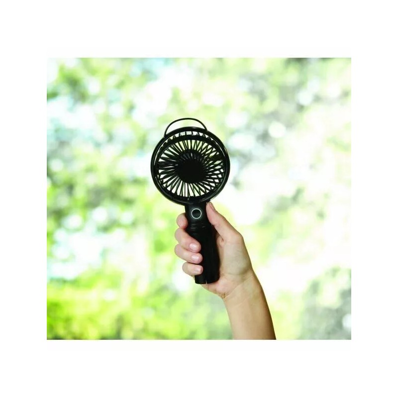 MAINSTAYS 4 INCH MINI USB RECHARGEABLE PORTABLE HANDHELD FAN, BLACK