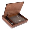 LAPGEAR Schoolhouse Lap Desk with Storage Compartments - Acacia Wood