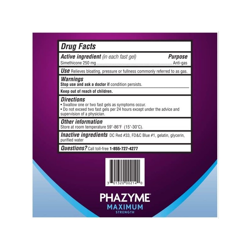 Phazyme Maximum Strength 250mg Anti Gas 24 ct. Softgel (Pack