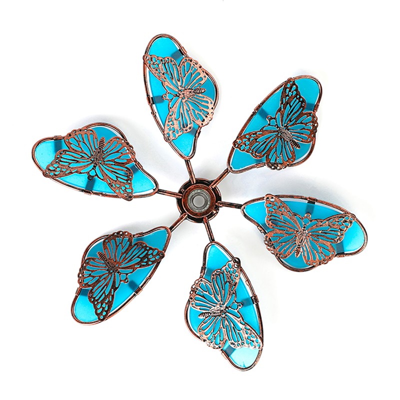 Luminous Windmill Stake Patio Outdoor Decoration Iron Windmill in the