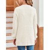 Girls Long Sleeve Cardigan Casual Open Front Lantern Sleeve Smoke