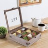 handrong Tea Box Organizer - Rustic Tea Bag Storage,Teas Bag