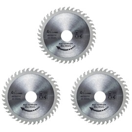 Yuiturt 115mm Wood Cutting Blade, 40T Circular Saw Blades, Wood Cutting Discs for Angle Grinder, High-Performance Carbide Saw Blades, 3 Pack, Ideal for Woodworking and Plastic Cutting