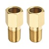 M METERXITY 2PCS Extension Connector Pipe Fitting Brass Hex Coupling