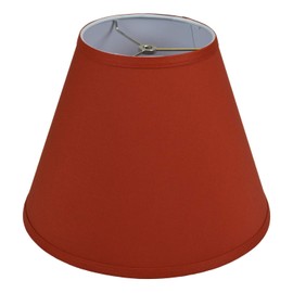 FenchelShades.com Lampshade 7" Top Diameter x 14" Bottom Diameter x 11" Slant Height with Washer (Spider) Attachment for Lamps with a Harp (Paprika)