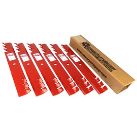MowerPartsGroup (6) Reaper 52" HD Toothed Mulching Blades for Scag Gravely Toro Made in USA
