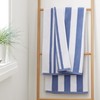 Bianca Reversible Stripe 50x85cm Cotton Jacquard Hand Towel Blue