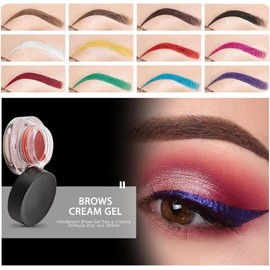 2pc Cejas Gel Cejas Kit, Tinte De Cejas Multicolor Con Cepillo De Cejas, Cejas Y Gel Delineador De Ojos, Impermeable Y No Es Fácil De Desvanecer, Gel De Cejas Para Maquillaje Cos Etc. (02#)