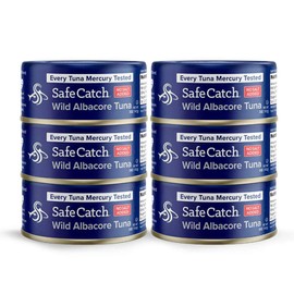 Safe Catch Wild Albacore Tuna No Salt Added, 6 Piece The Only Brand To Test Every Fish for Mercury