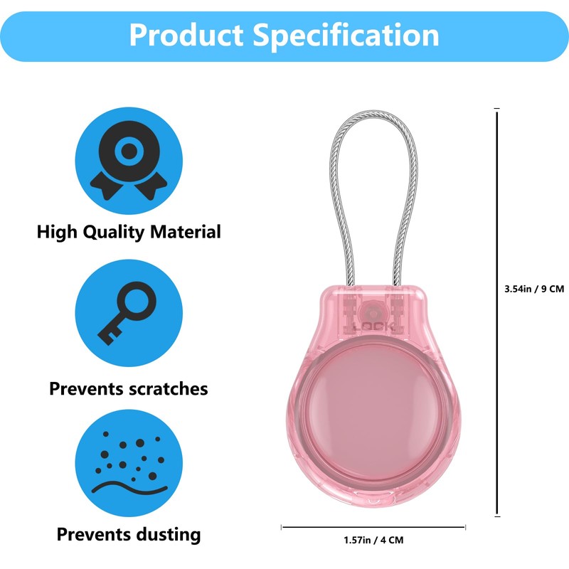 YiDiatnSy Waterproof AirTag Keychain Holder, Air Tag Lock Case Key