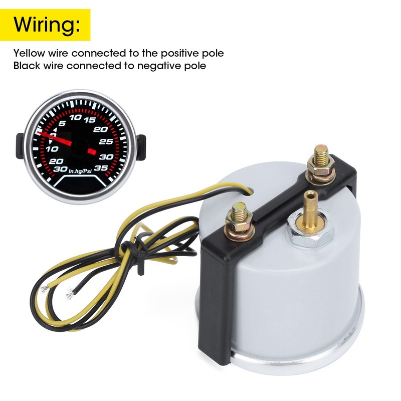 2in Turbo Boost Gauge -30-35PSI Red Pointer High Accuracy Meter