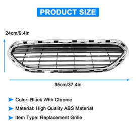 Collect Light Front Bumper Grille For For-d Fiesta Chrome Frame Grille 2014-2019 D2BZ17B968AA FO1200552