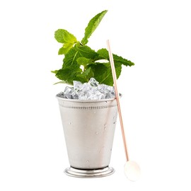 7.5-inch Reusable Stainless Steel Drink Spoon Straw: Perfect for Bars and Restaurants - Gold Plated Julep Spoon Cocktail Straw - Rounded Design Suitable for Children - 2-CT - Restaurantware