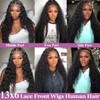 SICNPRW 28 Inch Deep Wave 13x6 Lace Front Wigs Human