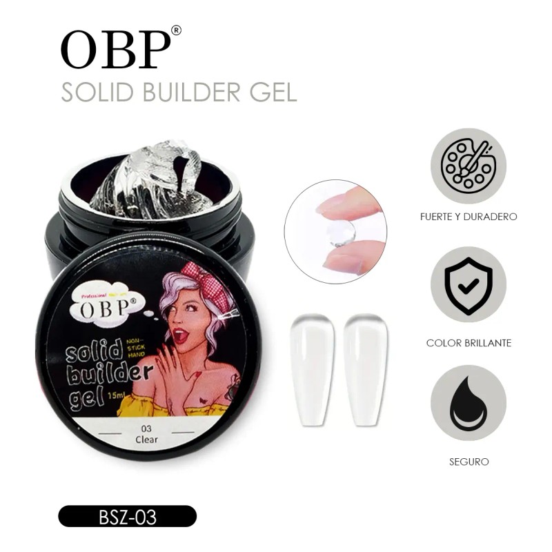 Polygel Sólido Para Diseño Uñas Extensión 15ml Obp