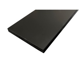 Tenedos Solid Black Engineered Marble Doorway Floor Transition Tile Threshold (Marble Saddle) Polished for Shower Curb, Vanity Backsplash, Maintenance Free, Stain Resistant (5"x24")
