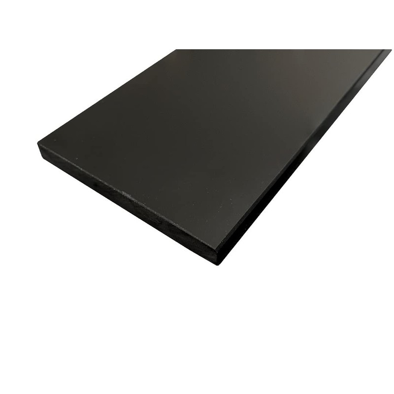 Tenedos Solid Black Engineered Marble Doorway Floor Transition Tile Threshold