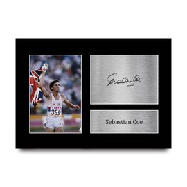 HWC Trading A4 Sebastian Seb Coe Gifts Printed Signed Autograph Picture for Athletics Sport Memorabilia Fans