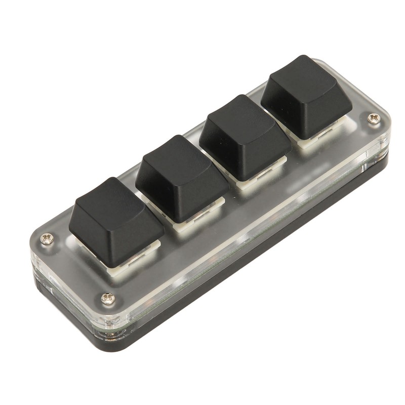 Programmable Keypad USB 4 Keys Mini Portable Mechanical Keyboard HID