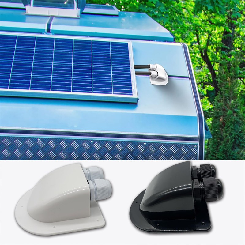 Solar Cable Grommet, Solar Double Cable Entry Gland, Waterproof Solar