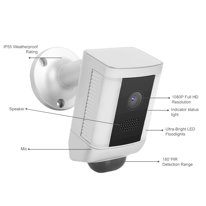 Freecam L860 1080P Wifi Camera Spotlights Night Vision 2‑Way Audio