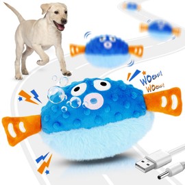 AVYDIIF Interactive Dog Toys 2025 New Rechargeable Moving Puppy Toys to Keep Them Busy, Touch Activated Puppy Toys, Puppy Dog Birthday Gifts, Electric Plush Entertainment Toy for Small & Medium Dogs