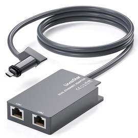 Dual-Ports Starlink Ethernet Adapter Gen 2, Multi-Ports Starlink V2 Ethernet Adapter for Wired External Network - 2 Devices Networked Simultaneously