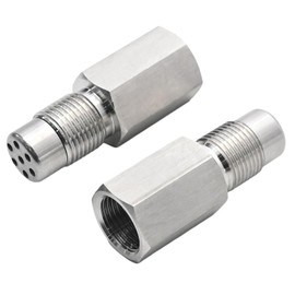 UOIENRT 2pcs Universal O2 Oxygen Sensor Adapter Mini Catalytic Converter for Exhaust Downstream Pipe, 304 Stainless Steel