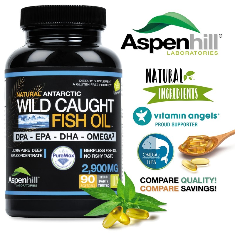 Aspen Hill Labs Wild Caught Omega Fish Oil 2900 mg