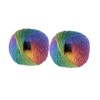Tofficu 2pcs Knitting Yarn Wool Super Chunky Rainbow Yarn for