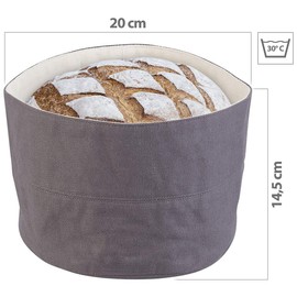Rosenstein & Söhne Bread basket fabric: bread basket made of 100% cotton, washable, diameter 20 cm (bread basket fabric, washable, bread storage bag, vintage)