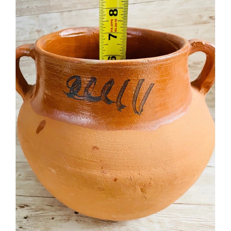 1 Olla de Barro Chocolatera Y 1 Molinillo De Madera