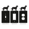 SWEN Products Labrador Metal Wall Plate Cover (Double Outlet, Black)