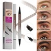 Eyebrow Pencil, Microblading Eyebrow Pen with Angled Brush, 2-in-1 Eye