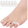 8 個入 小指足指 適した男女足指スペーサー、足指重ね、柔らかく快適