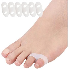8 個入 小指足指 適した男女足指スペーサー、足指重ね、柔らかく快適