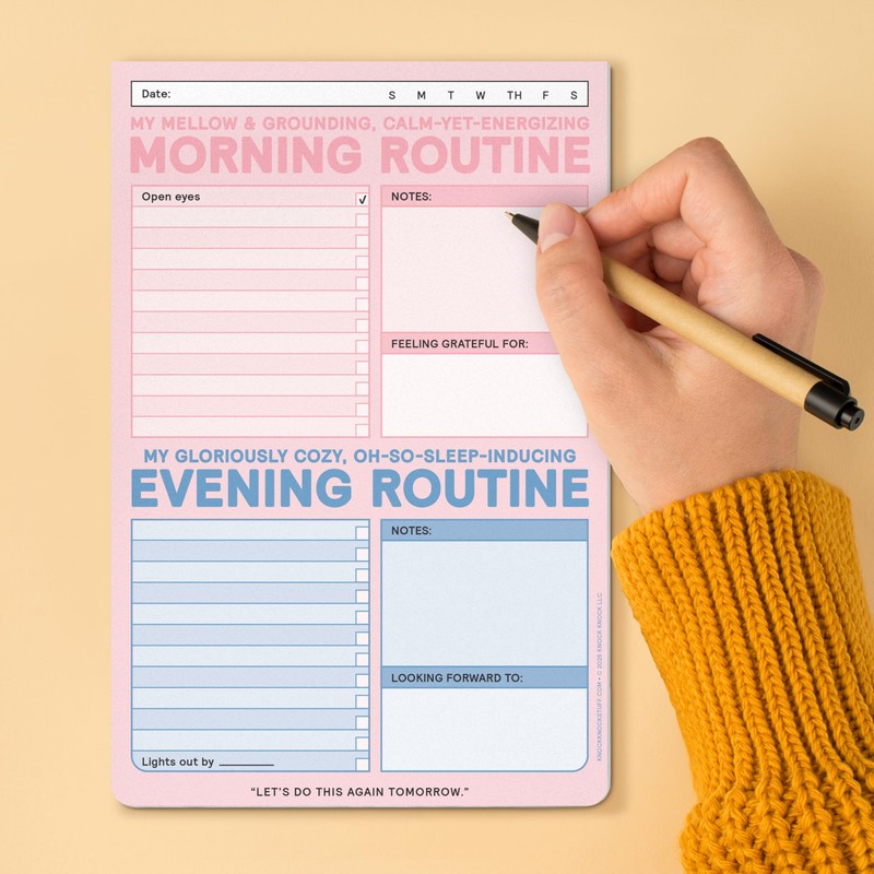 Knock Knock AM/PM Routine Pad - Morning Routine and Evening