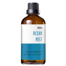 Ocean Mist Fragrance Oil, MitFlor Single Scented Oil, Large Size Premium Grade Fragrance Oil (3.38 OZ/100ML), Perfume, Soap, Candle Making Scent, Fresh Summer Essential Oils for Diffuser