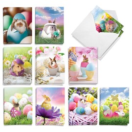 The Best Card Company Hatching Rabbits - 20 Assorted Boxed Easter Note Cards with Envelopes (4 x 5.12 Inch) - AM8993EAG-B2x10