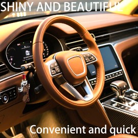 I3DIDEA Bling Car Chapstick Holder with Rhinestones,2-in-1 Compact Lipstick & Sunglasses Holder | Adhesive Mount Cosmetic Organizer | Car Interior Accessories for Women (Cows)