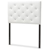 Baxton Studio Yvette Modern and Contemporary White Faux Leather Upholstered
